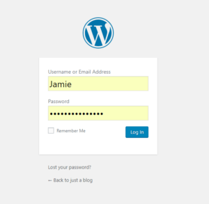 wordpress login