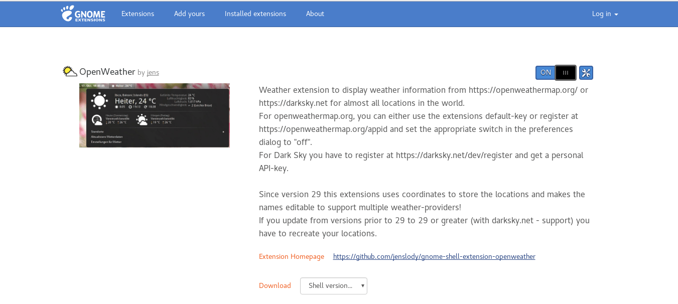 extensions-openweather