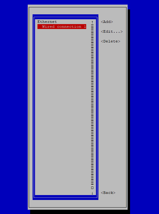 nmtui-2 static IP