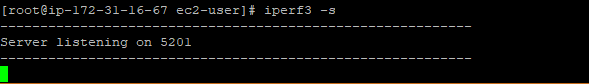 test network throughput using iperf3