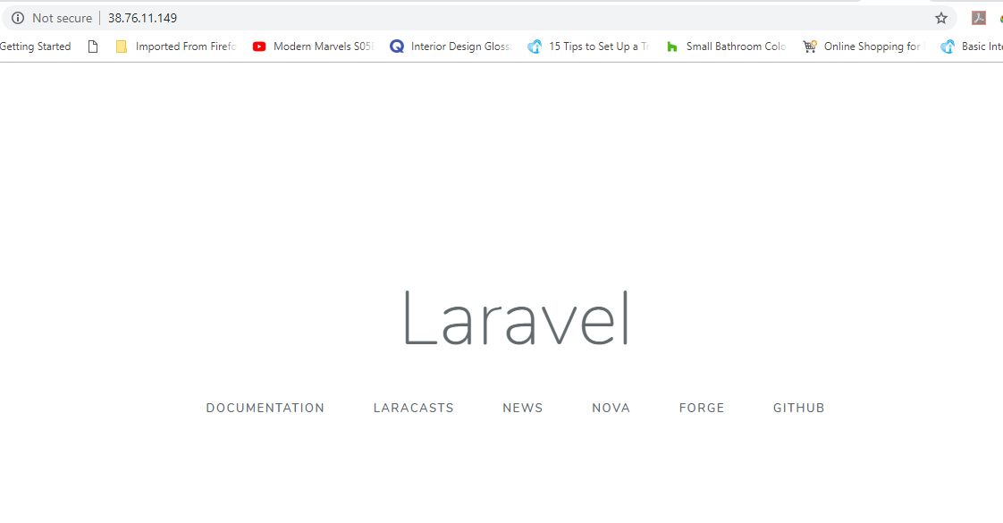 install Laravel framework