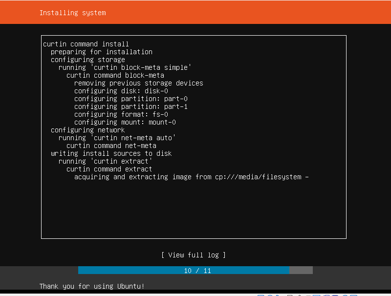 installing ubuntu server 18.04