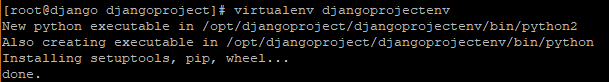 Create a python virtual environment for Django