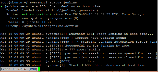 check status of jenkins on Ubuntu 18.04 LTS - Tutorials and How To -  CloudCone