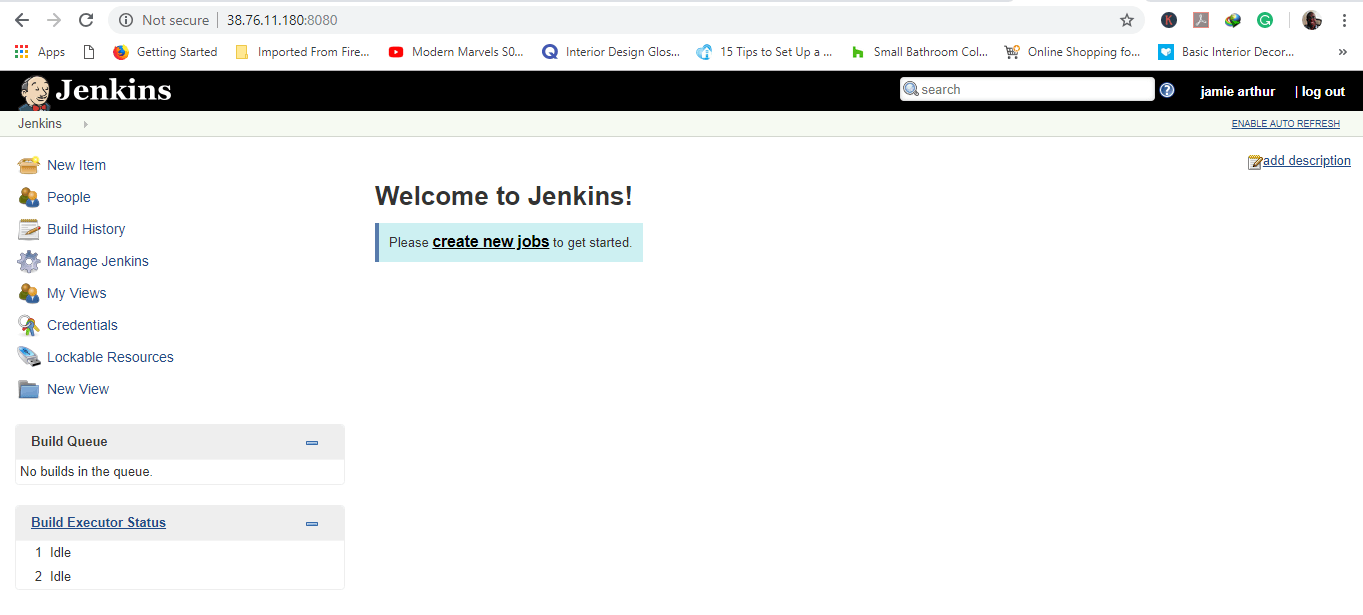 jenkins dashboard