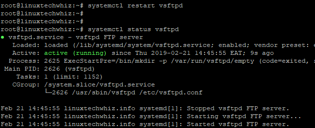 install VSFTPD on Ubuntu