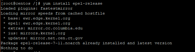 yum install epel-release