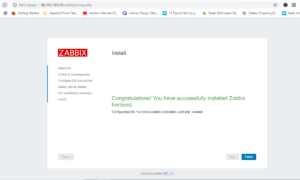 Congratulations you have successfully installed Zabbix