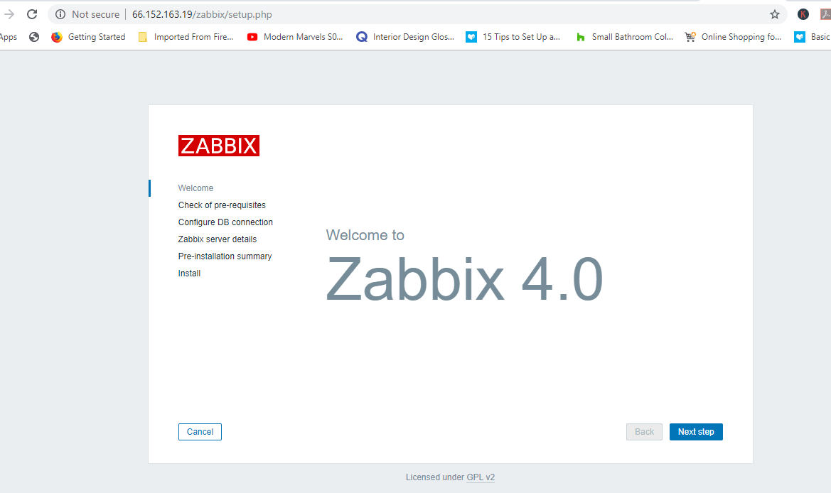 install zabbix server