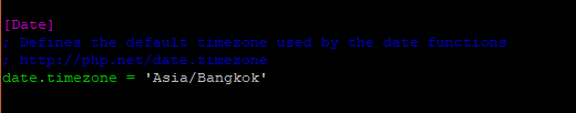 set timezone in php-ini file
