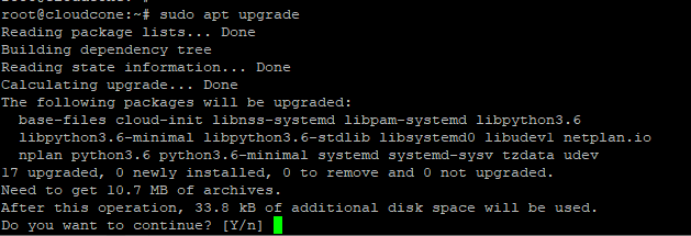  Upgrade Ubuntu system