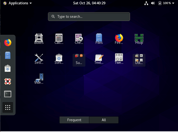 CentOS 8 GNOME desktop