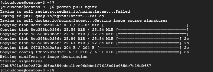 podman pull nginx