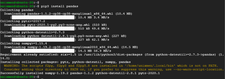 Install Pandas Module