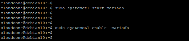 Start and enable MariaDB