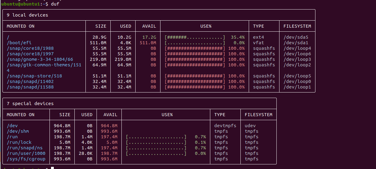 install duf on Ubuntu 20.04