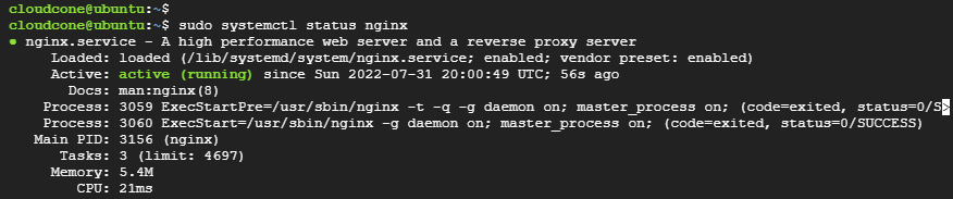 Check nginx status ubuntu 22 04 Tutorials And How To CloudCone